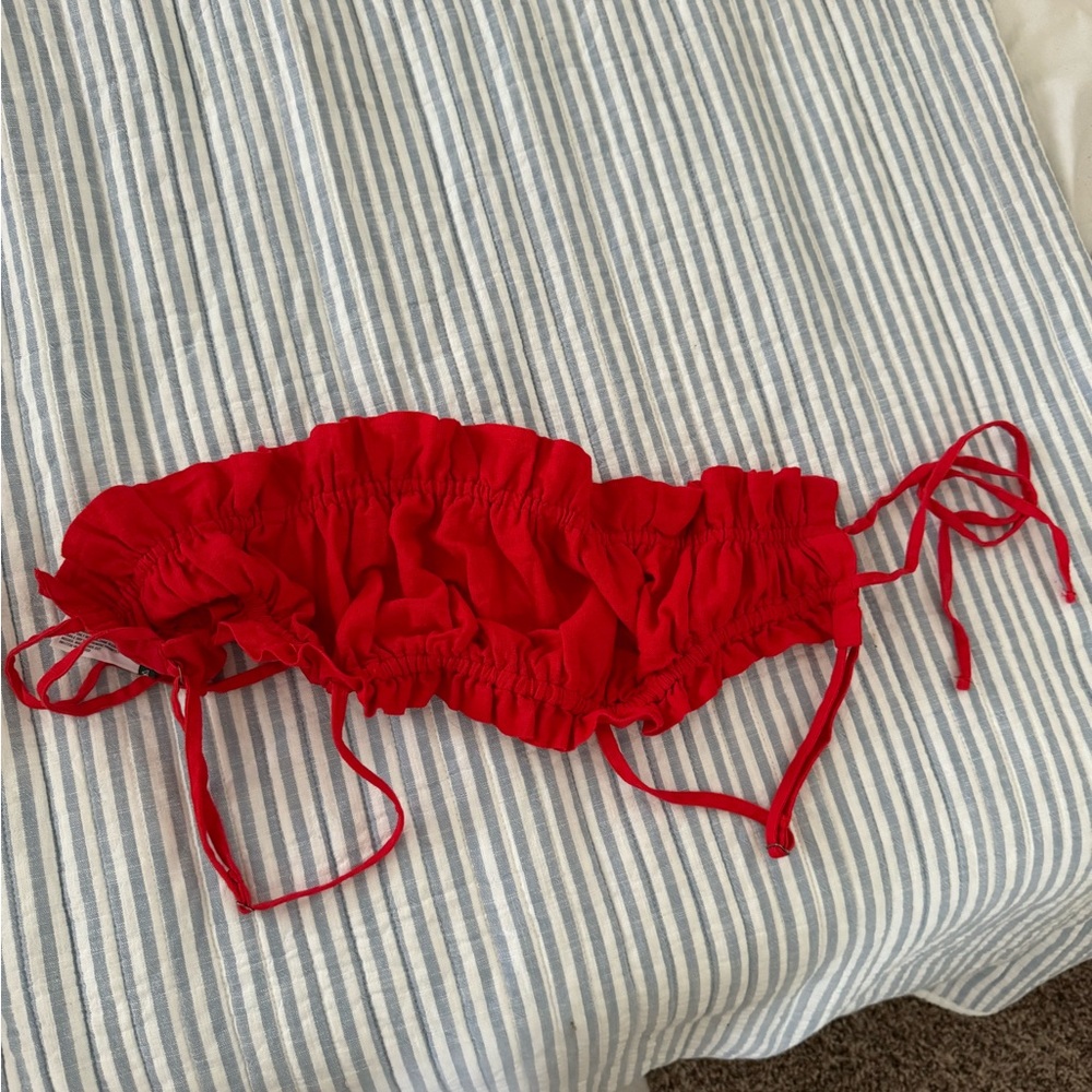 Red Tie Top xs